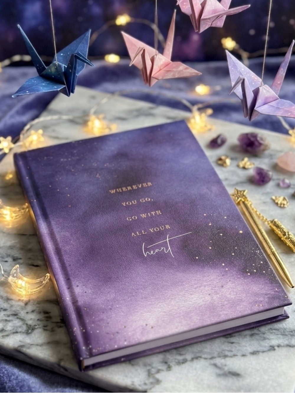 Indigo Purple Hardcover Journal with Gold Foil Accent